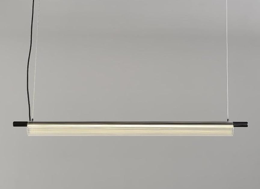 Ahuja International Sleek Acrylic Tube Linear Light LED Hanging Pendant Light- 3 in 1 Colors (Warm White, Cool White, Natural White)- Black 1200 MM