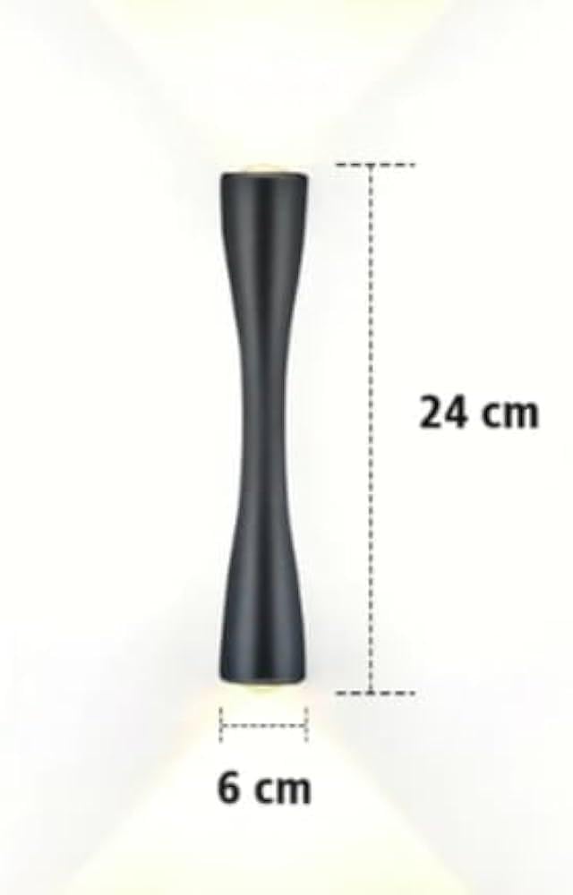 AHUJA INTERNATIONAL Modern Slim Long Gold/Black Indoor Outdoor Wall Lamp Up and Down Wall Sconce Light Fixtures Wall Light (Warm White)