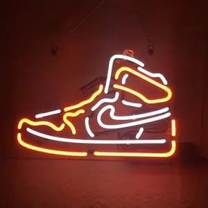 Ahuja Interntional Nikee Shoe Neon Sign, Shoe Neon Sign, Sneakerhead, Airr Jordann Customized NEON Sign, Home Decor, Kids Room, Party, Cafe (Mini Sign)