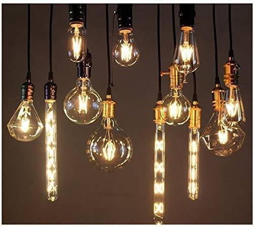 AHUJA INTERNATIONAL Antique Retro Candle Dimmable Vintage Edison Light Bulb 6W Bulb for Chandelier,decorative, jhummar, Cafe Lights Bulb Clear Glass ,Warm & Yellow Pack of 1