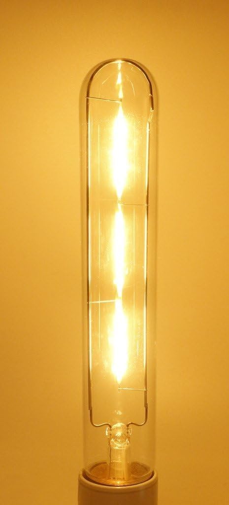 AHUJA INTERNATIONAL T185 Led Vintage Retro Edison Bulbs, 4W Vintage LED Filament Bulbs, E26, E27 Base Warm White LED Linear Tubular Filament Lights 7 inch Clear Glass Lamps
