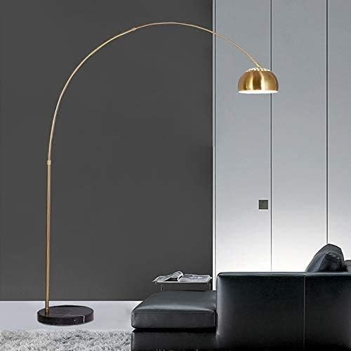 Arc Floor Lamp, Modern Living Room Reading Lamp, Used for Office Metal Main Body, Adjustable Arch Floor Lamp, Marble Bottom