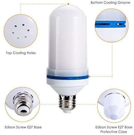 AHUJA INTERNATIONAL Flickering 3 modes E27 Type Bulb Decorative Light for Table wall lamp hanging light (Warm White)