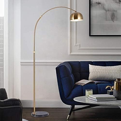 Arc Floor Lamp, Modern Living Room Reading Lamp, Used for Office Metal Main Body, Adjustable Arch Floor Lamp, Marble Bottom