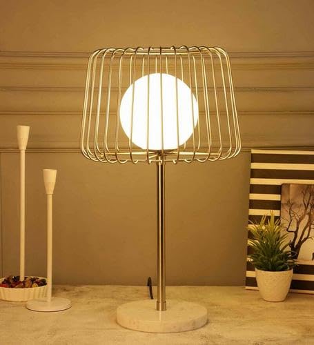 Ahuja International Handcrafted Caged Table Lamp with /Bedside Lamps /Desk lamp for livingroom, Study Room, Office, Home Decor Table Lamp