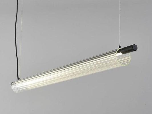 Ahuja International Sleek Acrylic Tube Linear Light LED Hanging Pendant Light- 3 in 1 Colors (Warm White, Cool White, Natural White)- Black 1200 MM