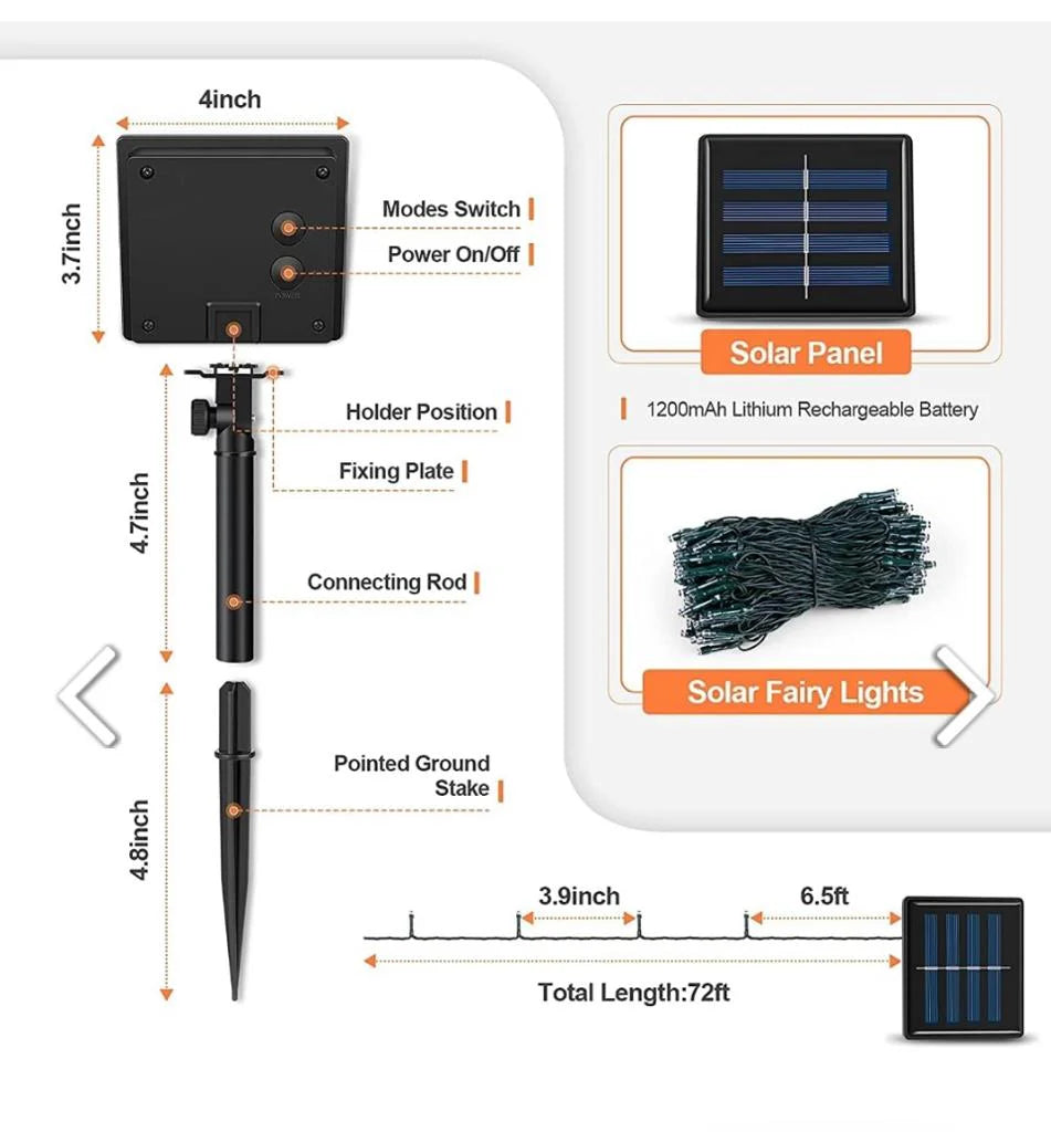 Ahuja International MARS RGB solar ladi / toran / string Multicolor