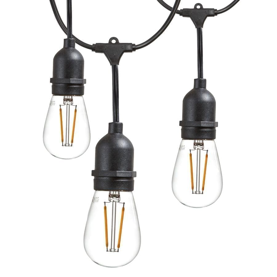 Ahuja International Outdoor Patio Lights, Waterproof, Bulb Holder Lights Connectable Hanging Light for Backyard, Patio, Balcony, Party Decor Lights , 5 Metre 10 Holders,ST64 10 Bulbs, 2 Spare