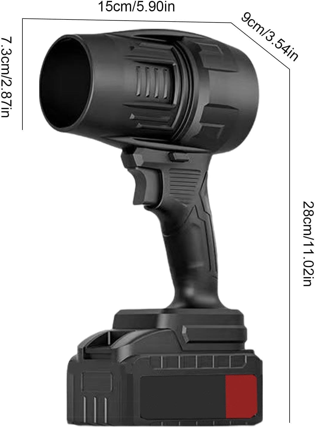 Ahuja International Electric Air Leaf Blower, Handheld Jet Blowers, Lightweight Cordless Power Air Duster, Storm Industries Jet Blowers, Violent Turbofan with Battery and Charger , Black Pack of 1