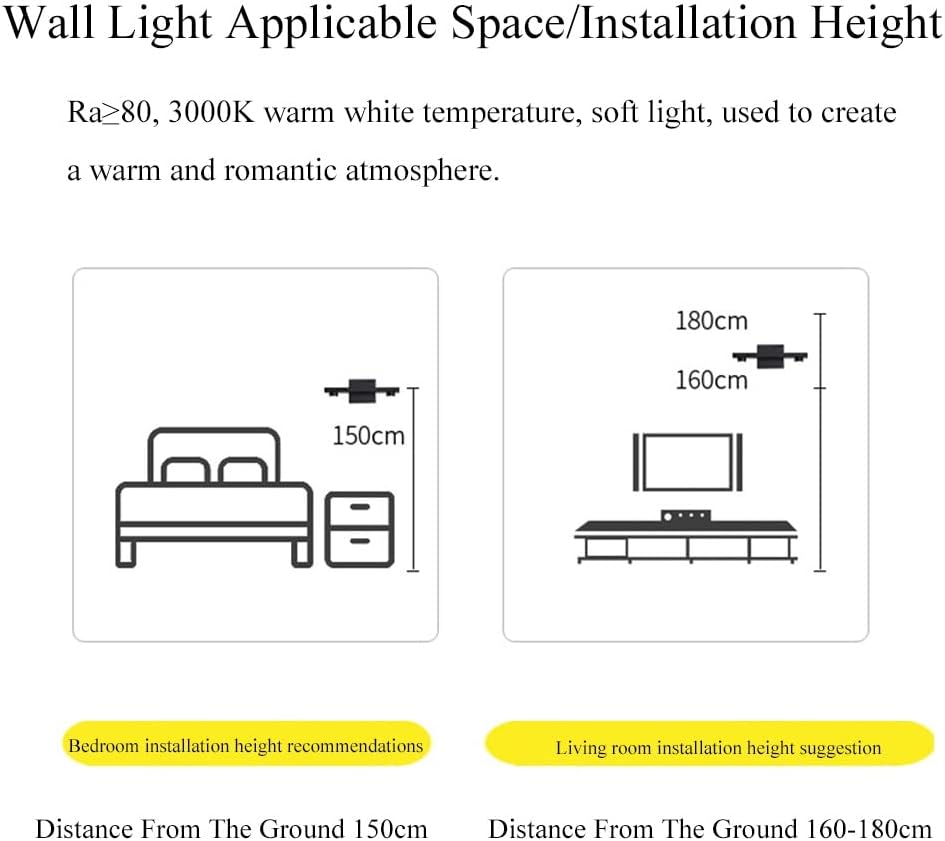 AHUJA INTERNATIONAL Simple Long Living Room Background Wall Lamp Creative Hotel Aisle Staircase Corridor Wall Lamp ( 2heads)