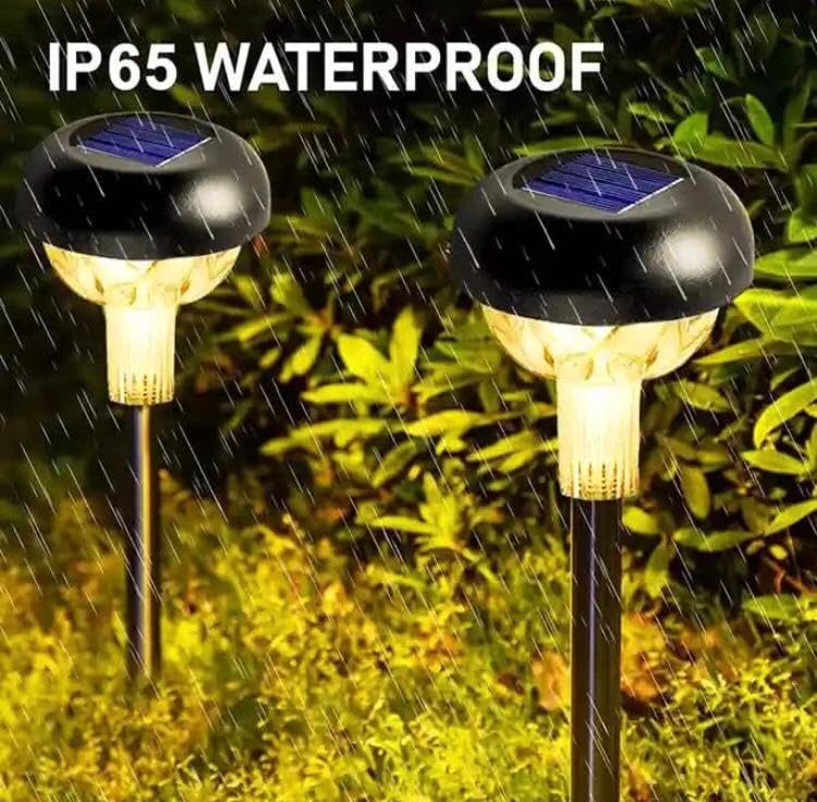 Ahuja International SolarGarden Spike Light Bright Solar Pathway Outdoor, IP67 Waterproof Solar Powered Garden Lights for Walkway, Yard, Backyard, Lawn, Landscape Decorative Warm White