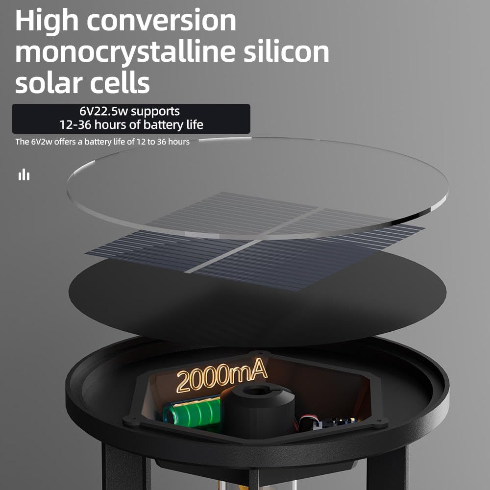 AHUJA INTERNATIONAL Solar Garden Fancy Tower Secret Tungsten Style 10 W Solar Light for Outdoor Use Waterproof Wireless Pathway, Home, Courtyard, and Patio,Decorative, Lamp