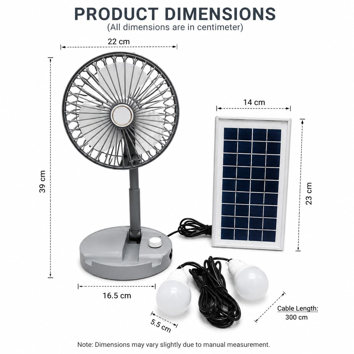AHUJA INTERNATIONAL Solar Panel Basket Fan Kit with 10W Rechargeable Portable Stand Fan for Home, Camping, Travel & Emergency Power Backup Powerful Airflow Table Fan with Solar Panel Pack of 1
