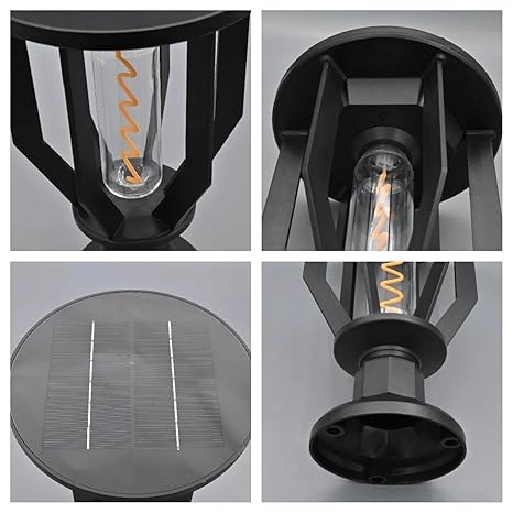 AHUJA INTERNATIONAL Modern Creative Outdoor Waterproof ABS Post Light Solar Garden Gate Wall Lamp for Home Villa Hotel Courtyard Porch Pathway Garden Light.