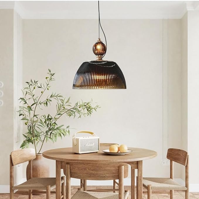 Creative Gradient Dark Green Ball Pendant Light Fixtures,Glass Art Ceiling Chandelier Lamp,Hanging Light Fixture of Bedroom Bedside Dining Room Living Room INTERNATIONAL