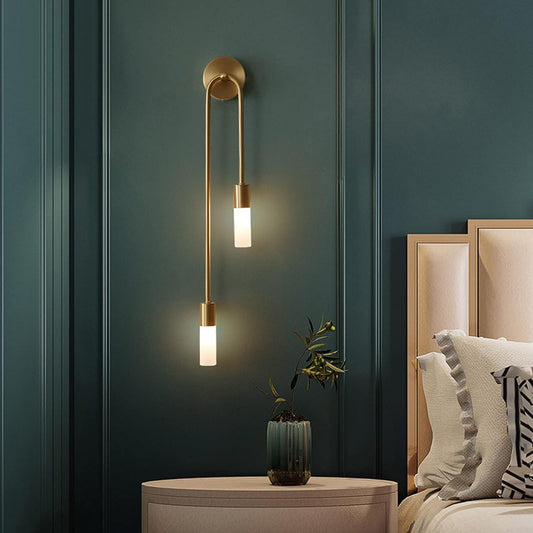 Ahuja International Lightweight Luxury Brass Bedside Lamp for Living Room, Bedroom and Hallway. Deciorative Wall Light, Modern Crystal Wall Lights.