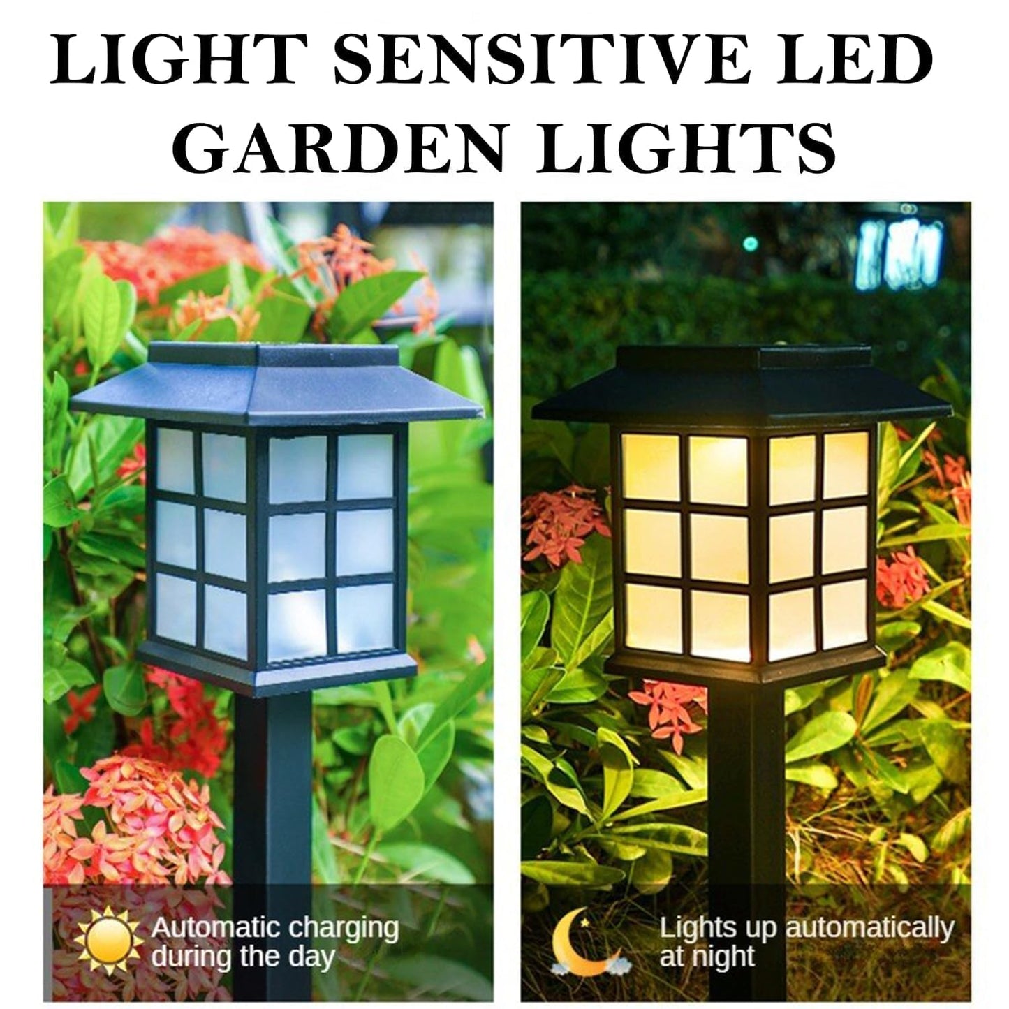 Ahuja Internationl Solar Lights Outdoor,Waterproof, LED Solar Powered Outdoor Lights Solar Garden Lights for Pathway,Garden, Patio,Driveway with IP65(Warm White, Pack of 2) (Antique Shape)