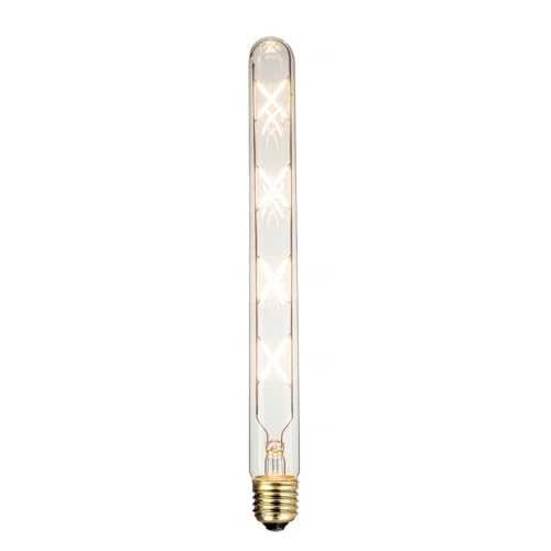 AHUJA INTERNATIONAL T225 Led Vintage Retro Edison Bulbs, 5W Vintage LED Filament Bulbs, E26, E27 Base Warm White LED Tubular Filament Lights 9 inch Clear Glass Lamps (2-pack)
