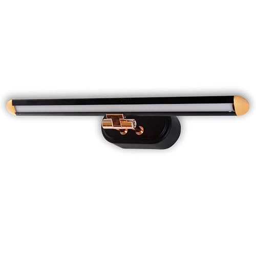 AHUJA INTERNATIONAL 12W Black Rose Gold Finish Metal Body 3 Step Color Picture Light, Bathroom Vanity Led Mirror Light (Warm White,White,Neutral White)