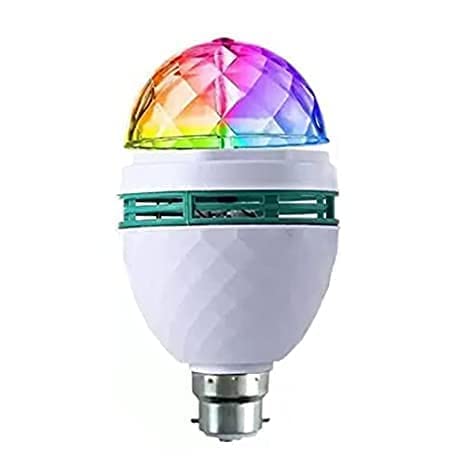 AHUJA INTERNATIONAL 360 Degree Rotating Bulb Disco LED Light for Party/Home/Diwali Decoration/Kids room (Multicolour)
