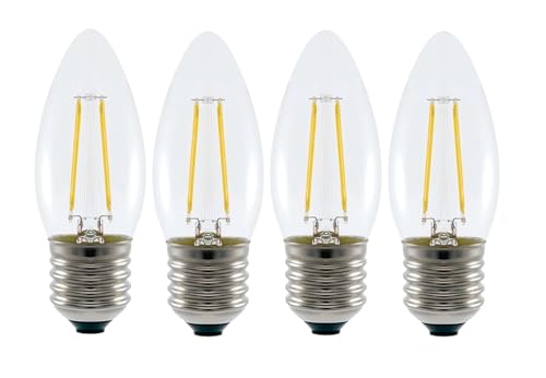 AHUJA INTERNATIONAL Vintage LED Light Candle Bulb E27 Base Warm White 4W