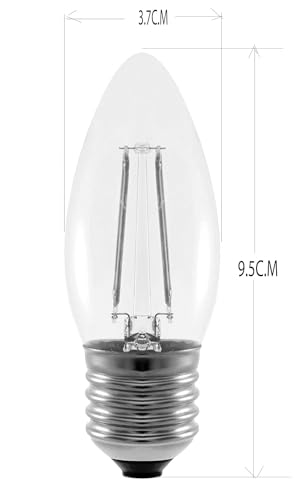 AHUJA INTERNATIONAL Vintage LED Light Candle Bulb E27 Base Warm White 4W