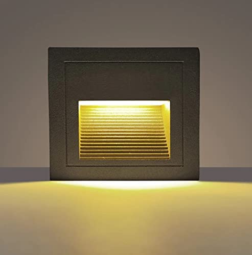 Ahuja Internationl 3W IP65 Square Waterproof Recessed Aluminum Embedded Staircase Corner Outdoor Led Step Light Foot Light/Starircase