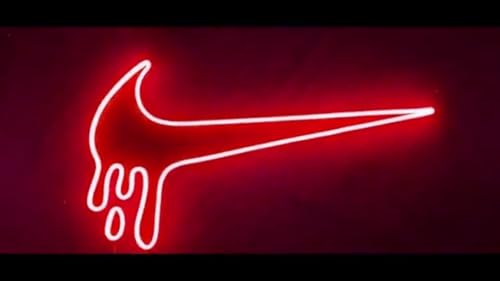 Ahuja Interntional Nikee Drippin Neon Sign, Shoe Neon Sign, Sneakerhead, Airr Jordann Customized Neon Sign, Home Decor, Kids Room, Party, Cafe (Mini Sign) (Red)