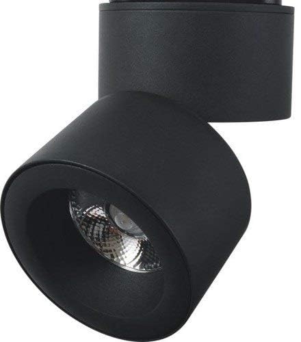 AHUJA INTERNATIONAL Black Body Reflective Black Finish 360 Degree Adjustable LED Surface COB Light - Wall/Ceiling Mountable : Warm White, Pack of 1