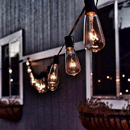 Ahuja InternationalBlack Wire 30Feet / 150 Feet String Lights Backyard Patio Hanging Indoor/Outdoor Light for Bistro Pergola Deck-Yard Tents Cafe GazeboParty Decor (Bulbs not Included)