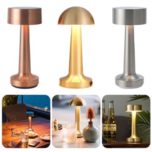 AHUJA INTERNATIONAL Portable Metal LED Table Lamp | 3 Color Touch Sensor Lamp | Table Lamp | Home Decor | Metal Table Lamp | Bedside Lamps | Lamps | Room Décor | Night Lamp | Best Gift