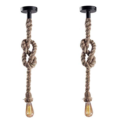 Ahuja International Edison lamp Rope Hanging/Pendant Vintage Industrial loft, E27 Holder, Decorative, Beige 2.5Feet/ 4 feet
