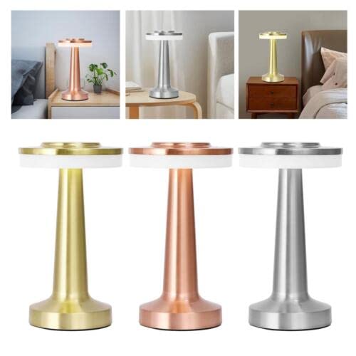 Ahuja International Modern Cordless Rechargeable Table Lamp with USB Port, Clubs,Party (Touch Control & Dimming) | Wireless Table Lamp | Portable Lamp |Restaurant Table Lamp | 3 in 1 Light (Copper)