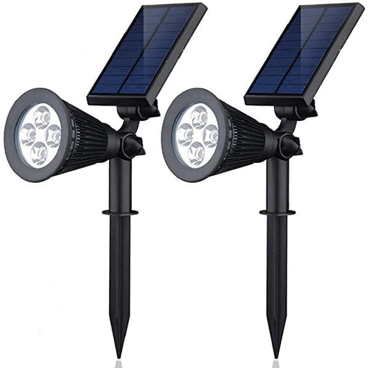 AHUJA INTERNATIONAL Solar Outdoor Lights, Solar Lights Waterproof Spot Lights Outdoor Light for Yard Landscape Lighting Wall Lights Auto On/Off for Pathway Garden,Pack of 2 (Warm White)