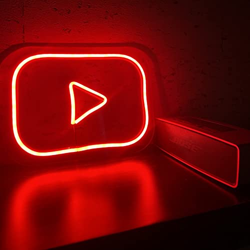 AHUJA INTERNATIONAL YouTube LED NEON Sign Customized NEON Sign, Home Decor, Kids Room, Party, CAFÉ