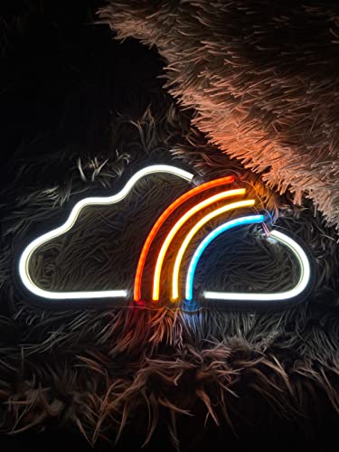 AHUJA INTERNATIONAL Cloud LED NEON Sign, Home Decor, Kids Room, Party, CAFÉ (12.1 x 6.7)
