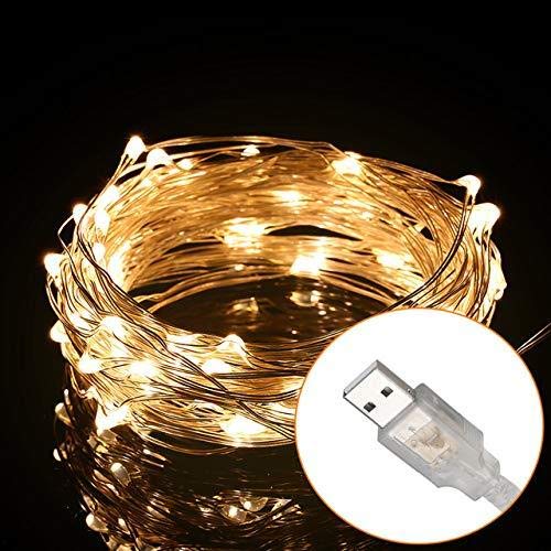 Ahuja International Copper Wire String Fairy Lights Battery Powered Waterproof Warm White 3 Metre 5metre and 10 Metre