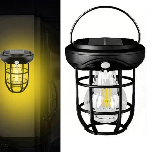Ahuja Interntional Solar Portable Motion Sensor Wall Hanging Lantern for Outdoor Lighting and Camping