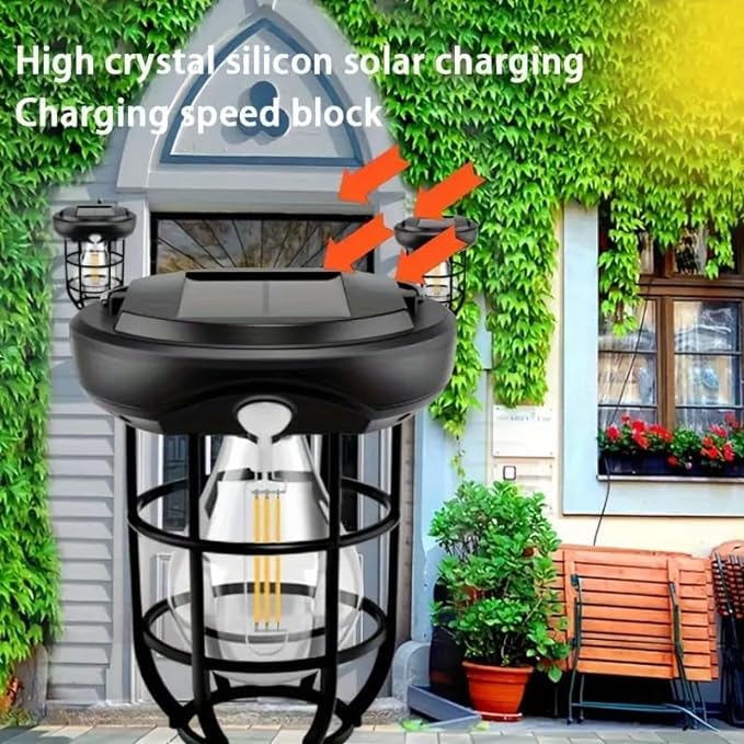 Ahuja Interntional Solar Portable Motion Sensor Wall Hanging Lantern for Outdoor Lighting and Camping