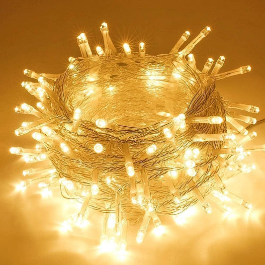 AHUJA INTERNATIONAL LED Rice Light Decoration String Series Light for Diwali Christmas Indoor Outdoor Decoration Bedroom Wedding, Birthday Party Patio, 8 Meter 26 Foot (Warm White) huja International