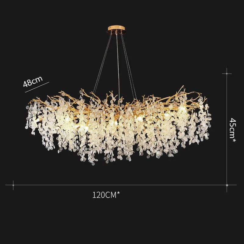 Ahuja International Modern Chandeliers Crystals Gold Ceiling Light for Bedroom Living Room Office Hallway Hotel Home Pendant lighting