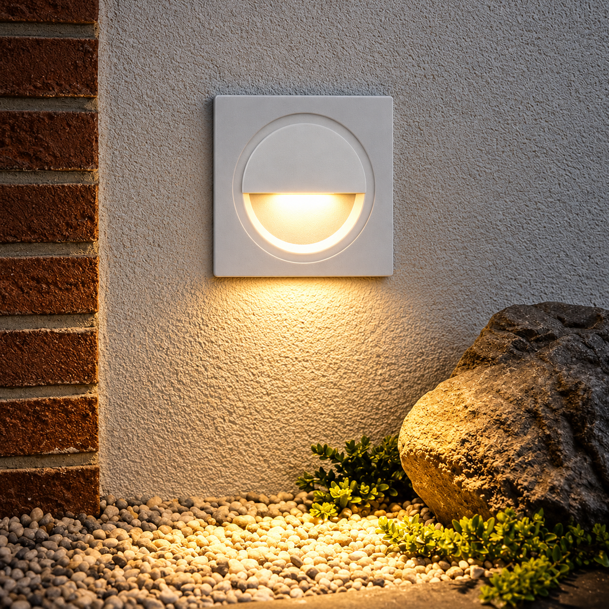 AHUJA INTERNATIONAL Foot Light Wall Light Recessed Wall Light for Indoor Step Lighting Steps with 3W Integrated, Die-cast Aluminum Stair Railing Post Accenting Fixtures 2 Year Warranty