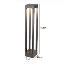 AHUJA INTERNATIONAL Modern Gate & Bollard 2ft Bollard Light IP65 Waterproof Garden Post Light, Rectangular  Lamp for Pathway, Lawn, Driveway, Entrance – Warm White 2-Year Warranty, 600 mm