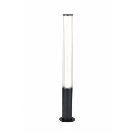 AHUJA INTERNATIONAL Modern Bollard Garden Light 18W Cylindrical Shape Black Body Outdoor Light Fixture for Outdoor Pathways, Lawns, Entrances, Driveways, and Landscape Light Warm White