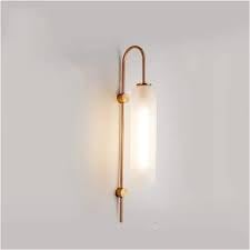 AHUJA INTERNATIONAL Luxury Modern Glass Wall Light with Metal Finish Decorative Indoor Wall Lamp for Bedroom, Living Room, Hotel & Cafe, Bar Warm Ambient Lighting Bulb Not Included , Frosted Glass Pack of 1