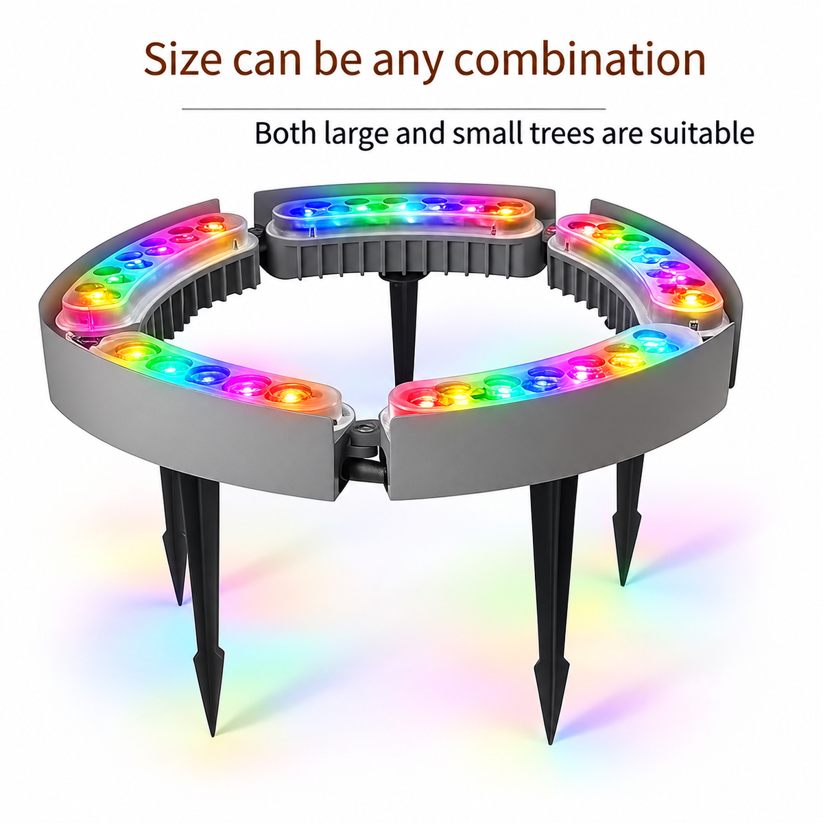AHUJA INTERNATIONAL Tree Hugging Light 18W Multicolor RGB Outdoor IP65 Waterproof Spotlight Garden Scene Palm Tree Color Circular Tree Illumination Light, Customizable 2-Year Warranty
