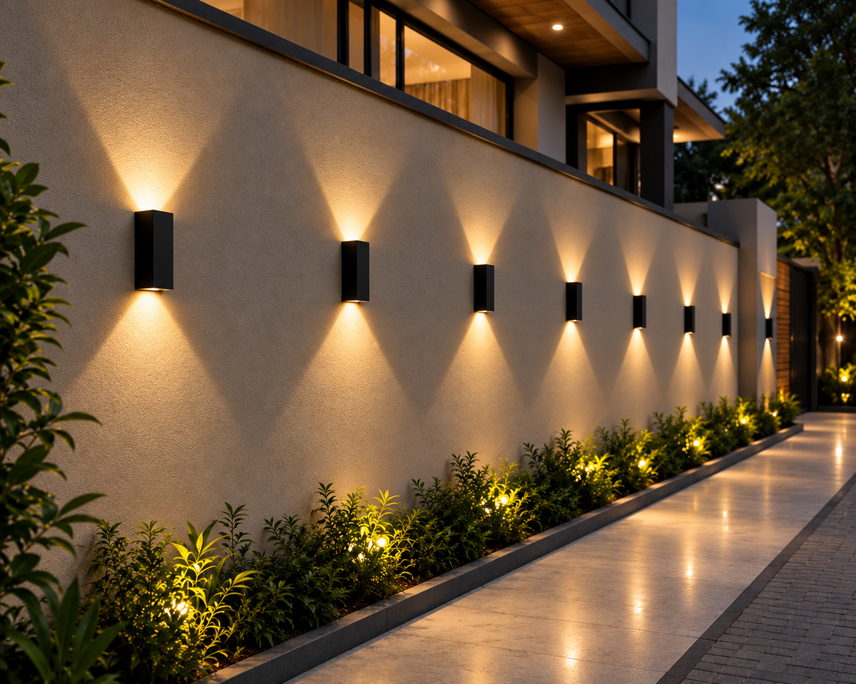 AHUJA INTERNATIONAL 6W Up Down Wall Light Modern Wall Lamp for Indoor & Outdoor Use Warm White Waterproof Wall Sconce for Home Balcony Porch & Garden 2 Year Warranty Pack of 1