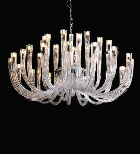 Ahuja Interntional European Style Living Room Hall Pendant Light Modern Glass Restaurant Bedroom Luxury Crystal Chandelier,Modern Lighting, 900MM,32 HEADS
