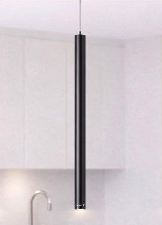 AHUJA INTERNATIONAL Modern Ceiling Long Tube Cylindrical Spotlight 7W Hanging Pendant Light Adjustable Height Lighting Fixture for Kitchen Dinning Room 400 mm, Warm White