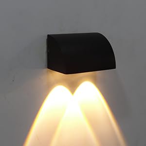 AHUJA INTERNATIONAL Modern Black Aluminium Wall Light Fixture for Waterproof Outdoor Wall Lamp for Garden, Balcony, Patio, Corridor & Home Decor Wall Light